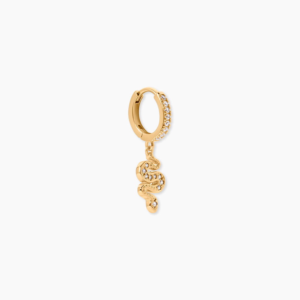 Cr&eacute;ole Unitaire Callistea 5 Plaqu&eacute; Or Jaune Oxyde De Zirconium - Piercings d'oreilles Femme | Marc Orian