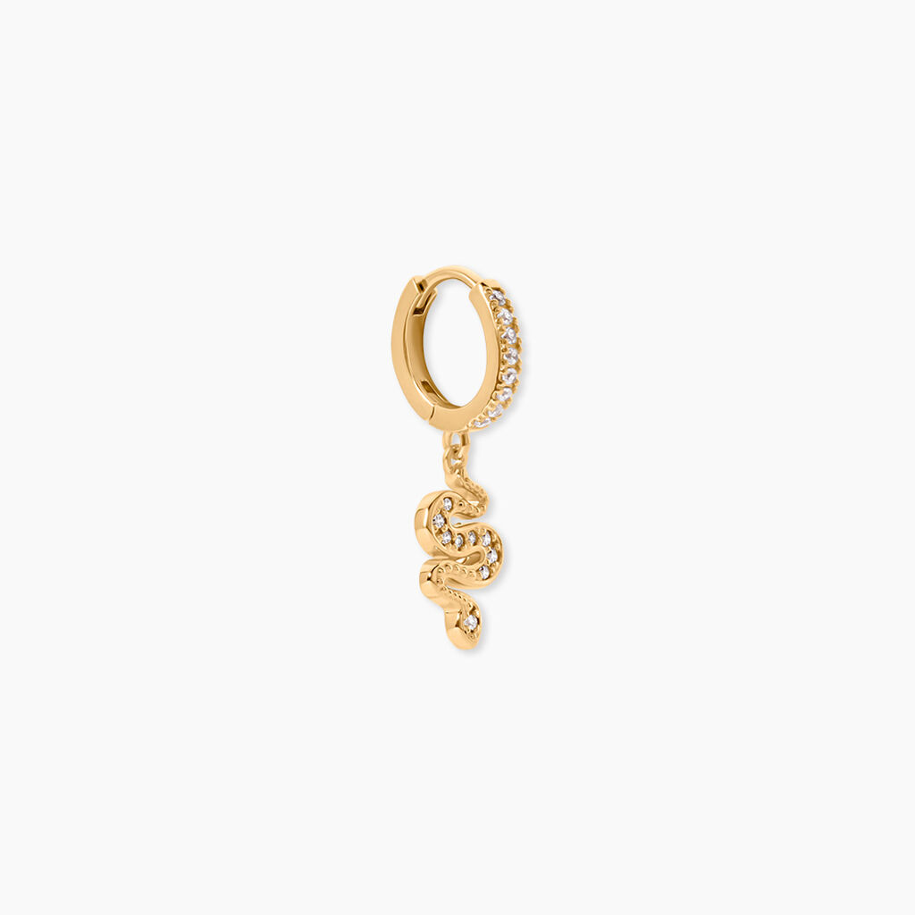 Cr&eacute;ole Unitaire Callistea 5 Plaqu&eacute; Or Jaune Oxyde De Zirconium - Piercings d'oreilles Femme | Marc Orian