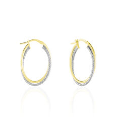 Créoles Maelia Or Bicolore - Boucles d'oreilles Créoles Femme | Marc Orian