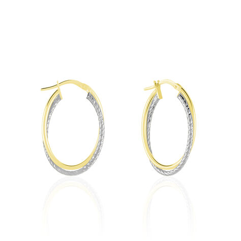 Créoles Maelia Or Bicolore - Boucles d'oreilles Créoles Femme | Marc Orian