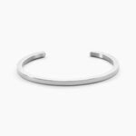 Jonc Jourdan Teno Acier Argent&eacute; - Bracelets joncs Homme | Marc Orian