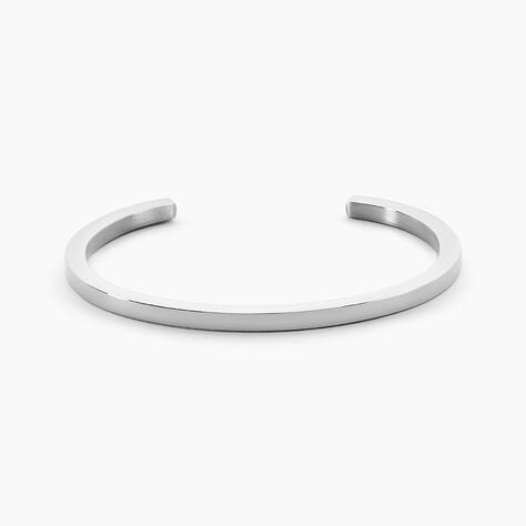Jonc Jourdan Teno Acier Argent&eacute; - Bracelets joncs Homme | Marc Orian