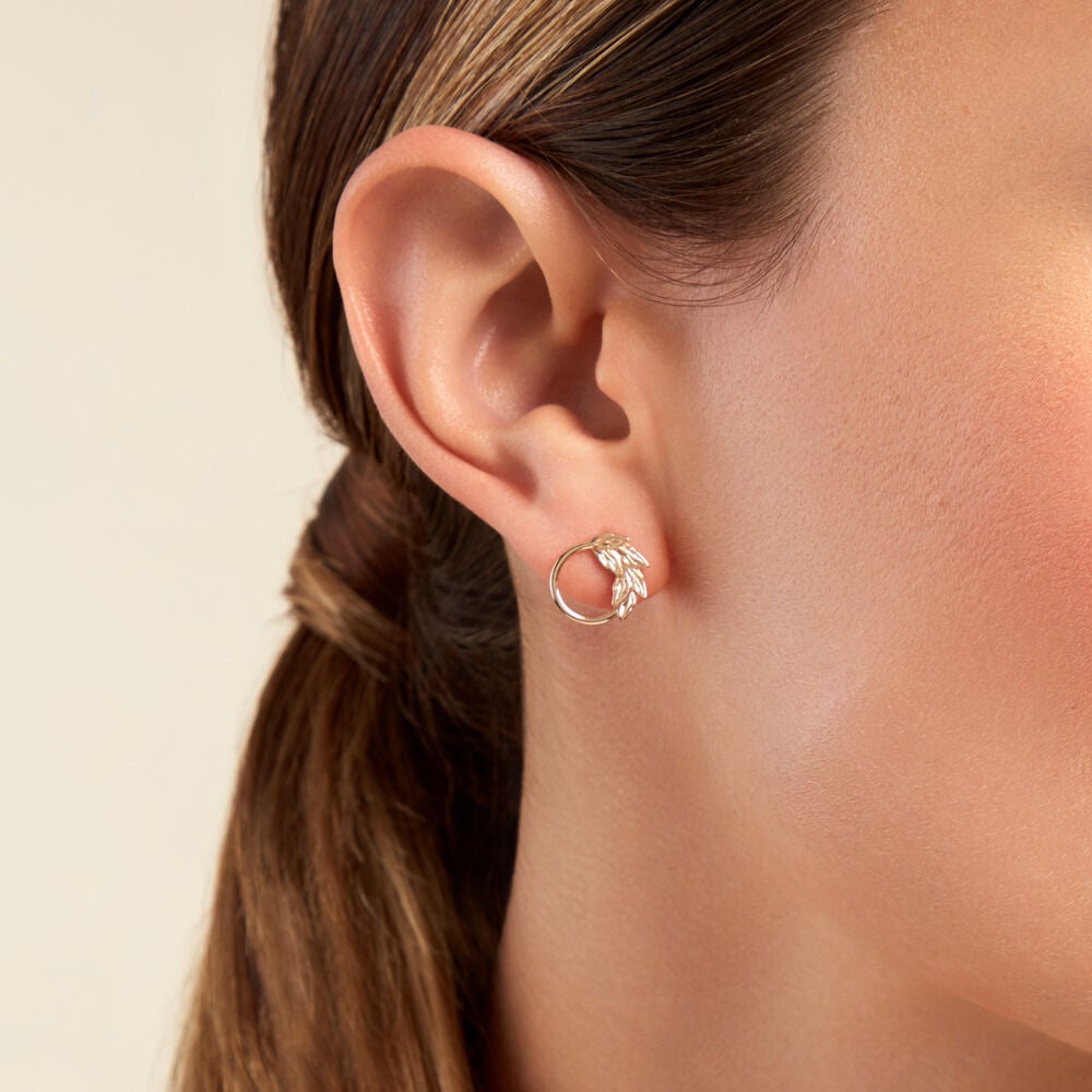Boucles D'oreilles Puces Althea Plaqué Or Doré - Puces Femme | Marc Orian