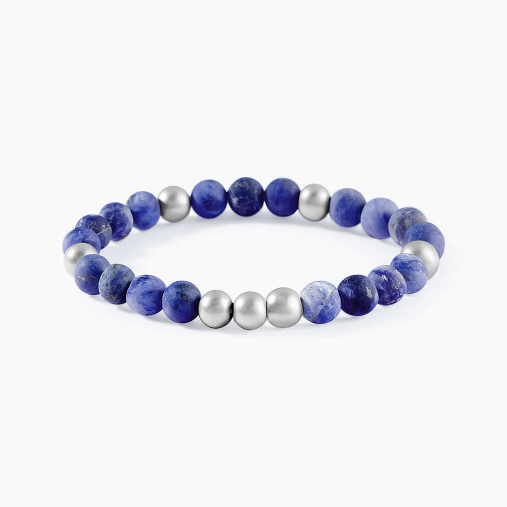 Bracelet Adonis Acier Blanc Pierre De Synthese - Bracelets chaînes Homme | Marc Orian