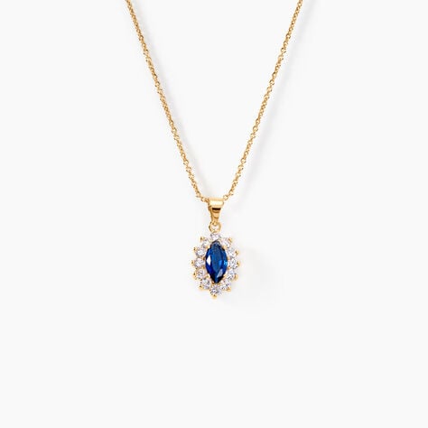Collier Lisea Plaqué Or Jaune Verre Et Oxyde De Zirconium - Colliers avec pierres Femme | Marc Orian
