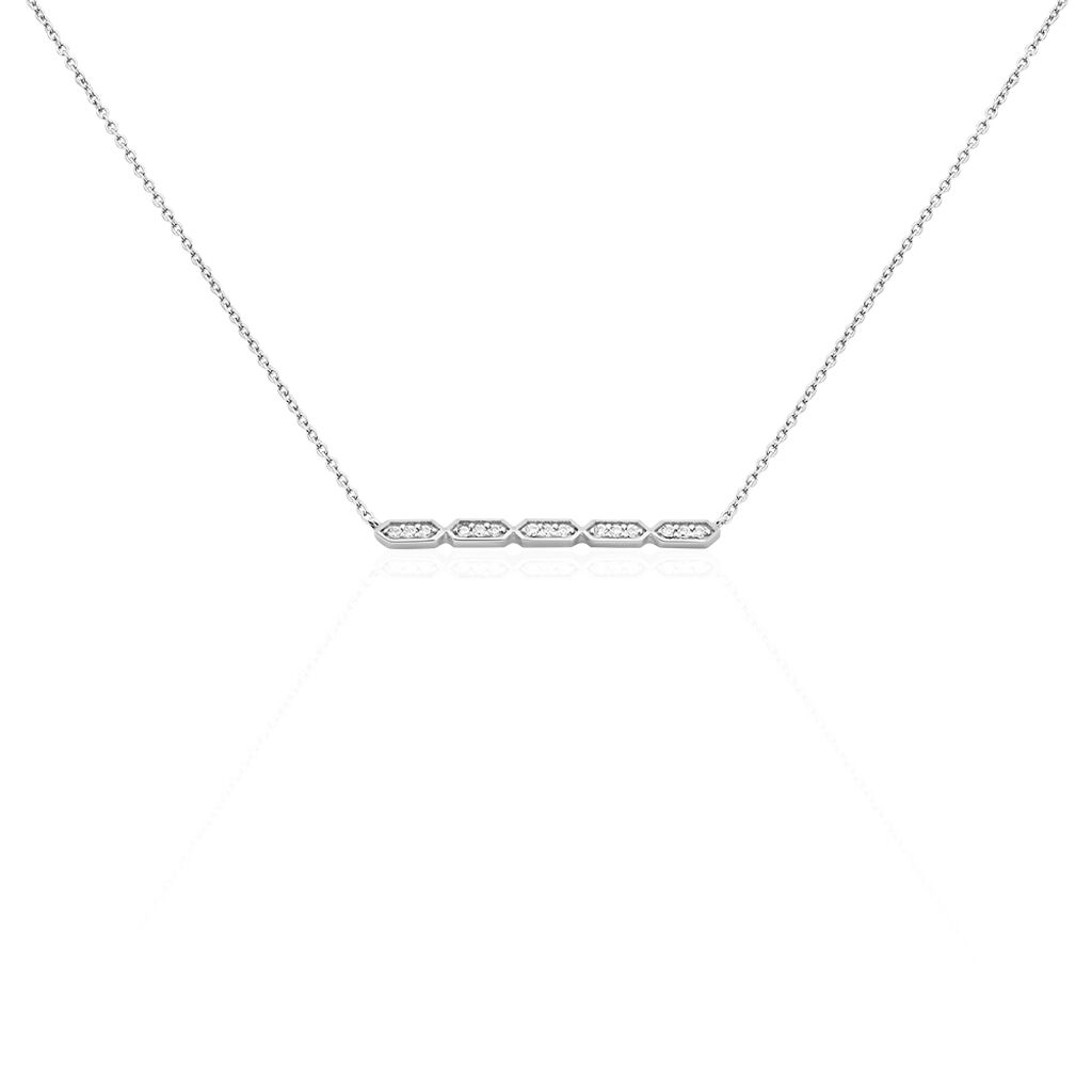 Collier Adali Argent Blanc Oxyde De Zirconium - Colliers avec pierres Femme | Marc Orian