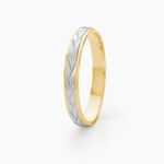 Alliance Effet Epi Mat Or Bicolore - Alliances duo Unisex | Marc Orian