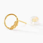 Boucles D'oreilles Puces Foliel Or Jaune - Puces Femme | Marc Orian