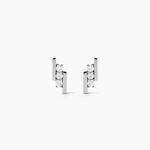 Boucles D'oreilles Puces Lousie Argent Blanc Oxyde De Zirconium - Puces Femme | Marc Orian