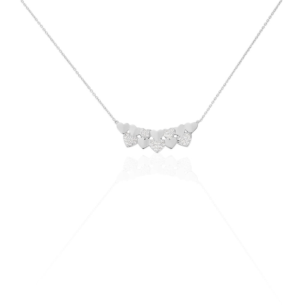 Collier Haylee Argent Blanc Oxyde De Zirconium - Colliers avec pierres Femme | Marc Orian