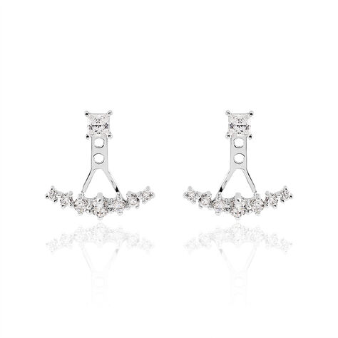 Bijoux D'oreilles Kyoto Or Blanc Oxyde De Zirconium - Piercings d'oreilles Femme | Marc Orian