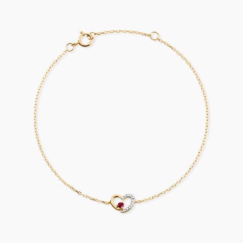 Bracelet Bengta Or Jaune Rubis Diamant - Bracelets cha&icirc;nes Femme | Marc Orian