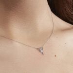Collier Fee Or Blanc Diamant - Colliers avec pierres Femme | Marc Orian