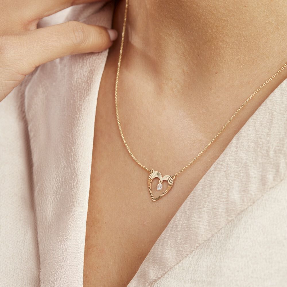 Collier Or Jaune Fyodor Oxyde De Zirconium - Colliers avec pierres Femme | Marc Orian