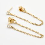 Boucles D'oreilles Pendantes Plaqu&eacute; Or Lienard Oxydes De Zirconium - Pendantes Femme | Marc Orian