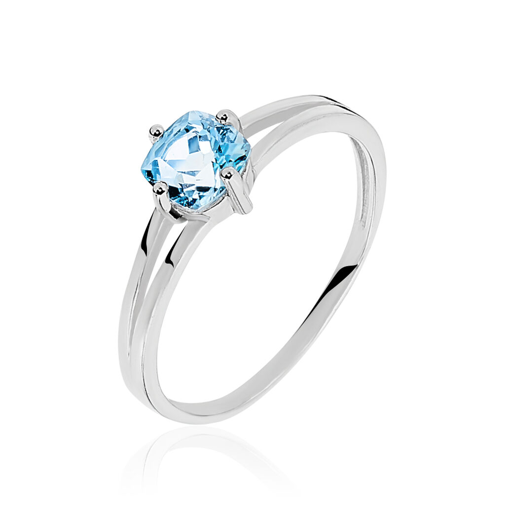 Bague Mahina Or Blanc Topaze - Bagues pierres fines Femme | Marc Orian