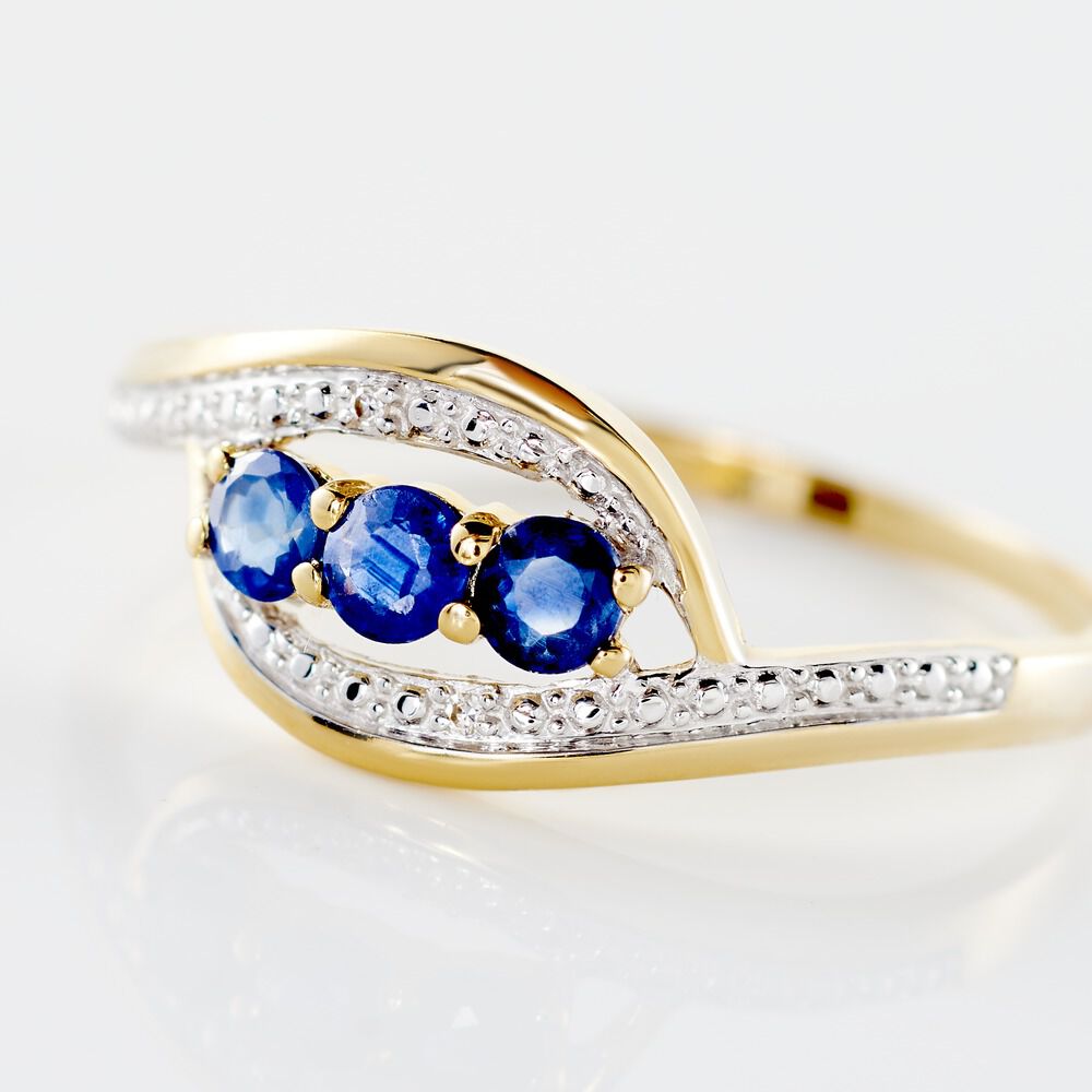 Bague Aurora Or Bicolore Saphir Et Diamant - Bagues fiançailles Femme | Marc Orian
