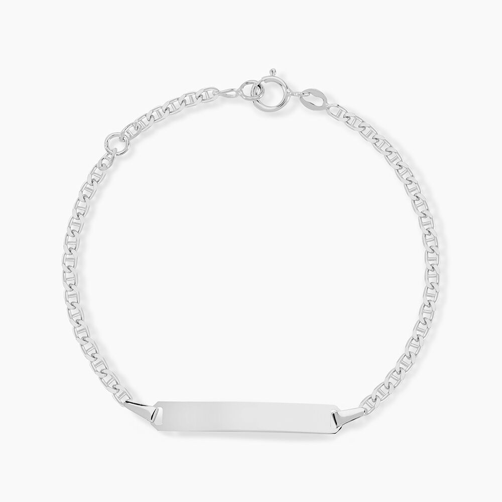 Bracelet Identit&eacute; Shanah Or Blanc - Gourmettes Enfant | Marc Orian