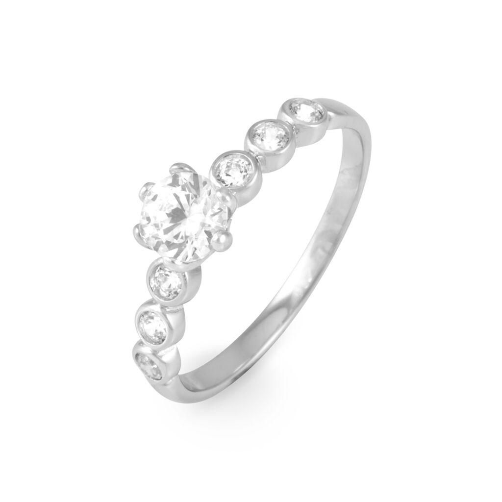 Bague Didiane Argent Blanc Oxyde De Zirconium - Bijoux fantaisie Femme | Marc Orian