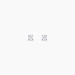 Boucles D'Oreilles Puces One Or Blanc Diamants - Boucles d'oreilles mariage Femme | Marc Orian