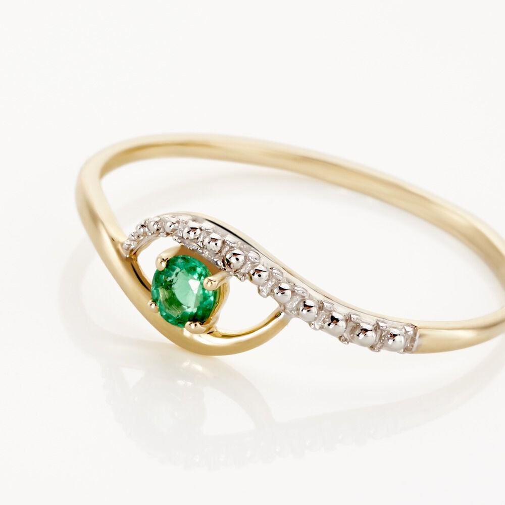 Bague Or Jaune Karmele Emeraude - Bagues vintage Femme | Marc Orian