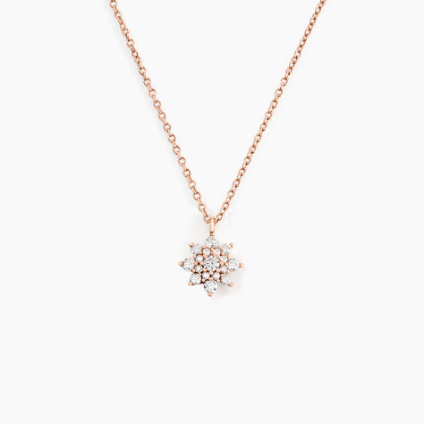 Collier Lorraine Argent Rose Oxyde De Zirconium - Colliers avec pierres Femme | Marc Orian