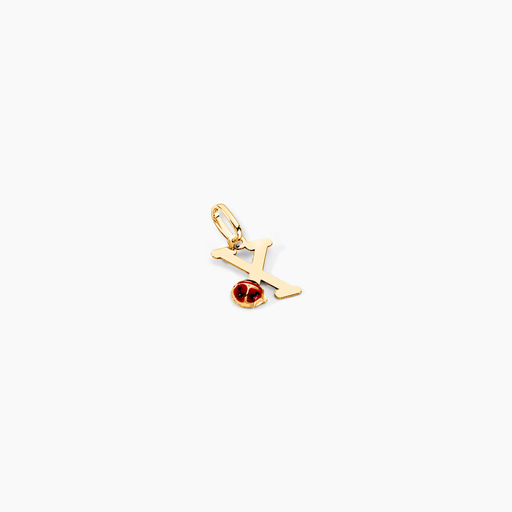 Pendentif Helidie Coccinelle Lettre Or Jaune - Pendentifs Enfant | Marc Orian