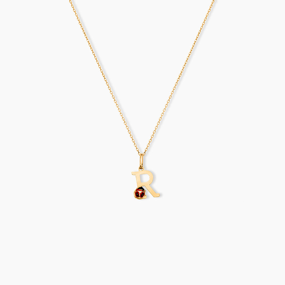 Pendentif Helidie Coccinelle Lettre Or Jaune - Pendentifs Enfant | Marc Orian