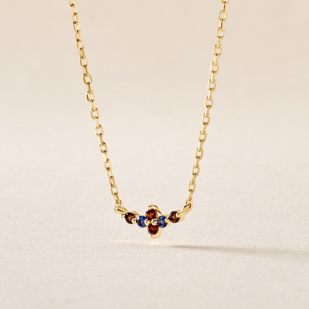 Collier Céphée Plaqué Or Doré Pierres De Synthèses - Colliers avec pierres Femme | Marc Orian