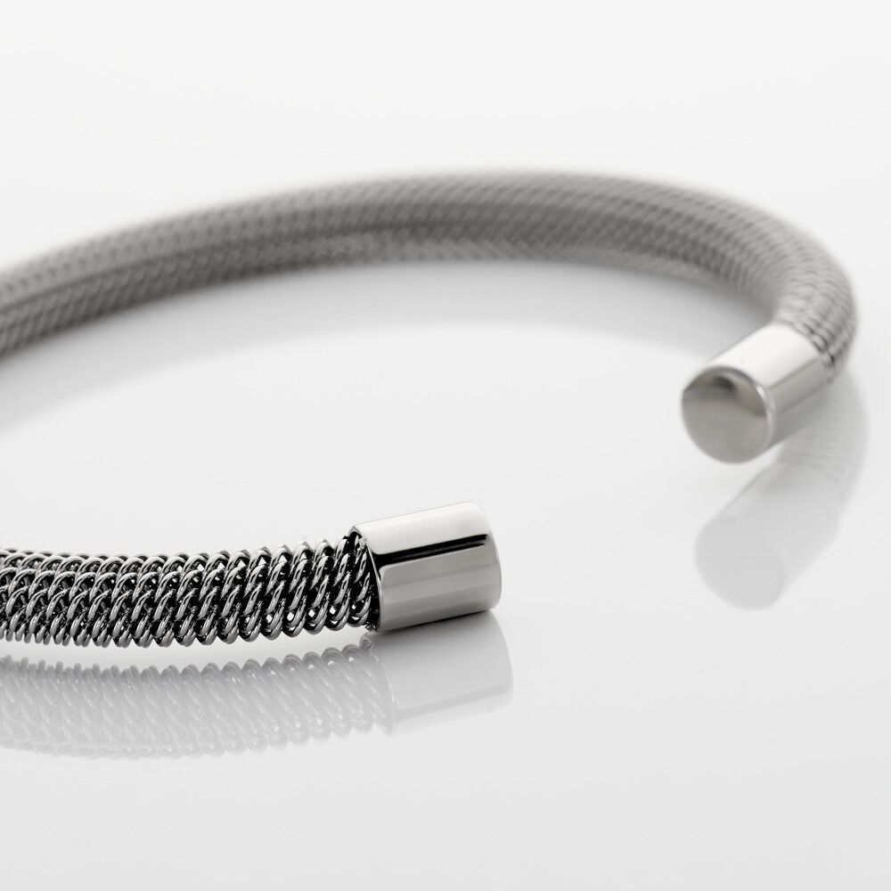 Bracelet Jonc Acier Blanc Sibil - Bracelets joncs Femme | Marc Orian