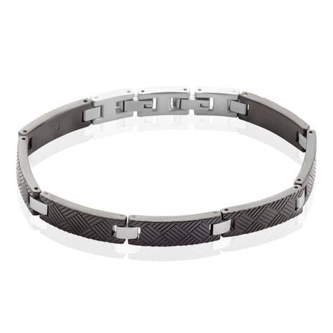 Bracelet Phebus Him Acier Blanc Et Noir - Bracelets cha&icirc;nes Homme | Marc Orian