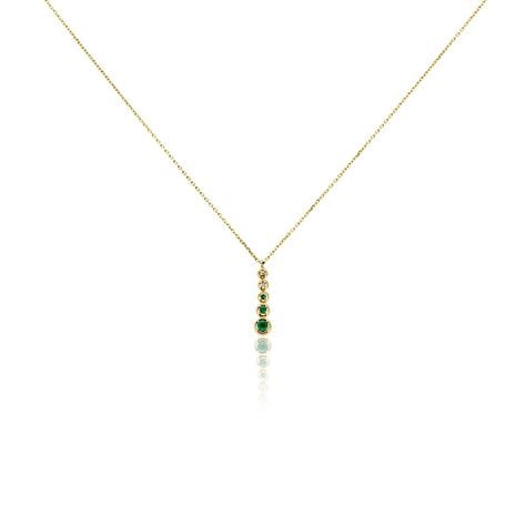 Collier Josephine Or Jaune Emeraude - Colliers avec pierres Femme | Marc Orian