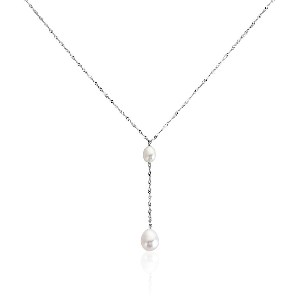 Collier Euphoria Argent Blanc Perle De Culture - Colliers avec pierres Femme | Marc Orian