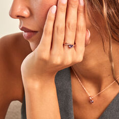 Bague Argent Rose Avalon Oxyde De Zirconium - Bagues Solitaire Femme | Marc Orian