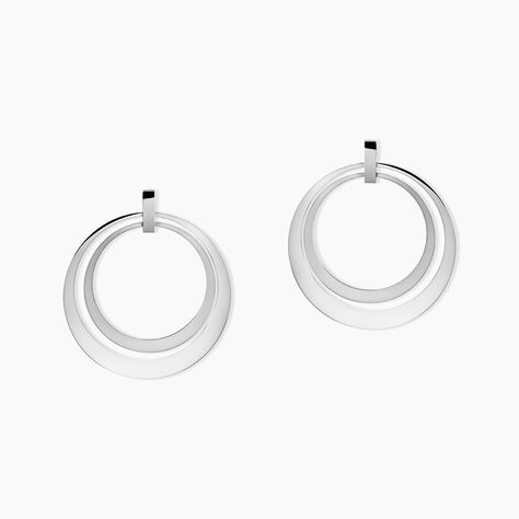 Boucles D'oreilles Pendantes Saffy Acier Blanc - Pendantes Femme | Marc Orian