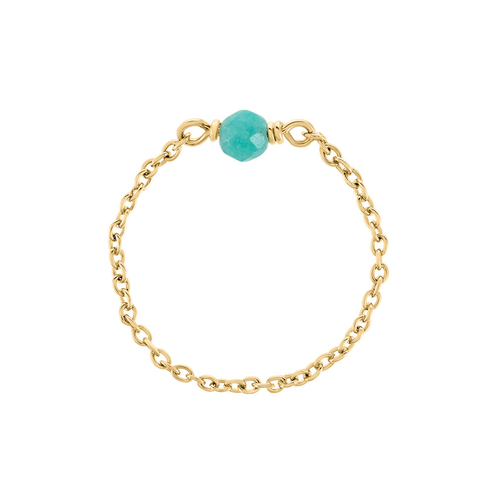 Bague Calliope Plaqu&eacute; Or Dor&eacute; Amazonite - Bijoux fantaisie Femme | Marc Orian