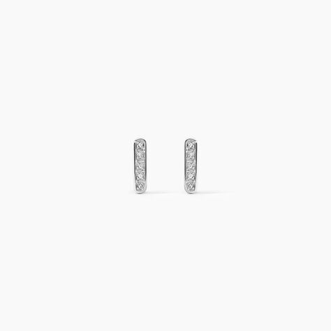 Boucles D'oreilles Puces Rosalin Blanc Diamant Blanc - Puces Femme | Marc Orian