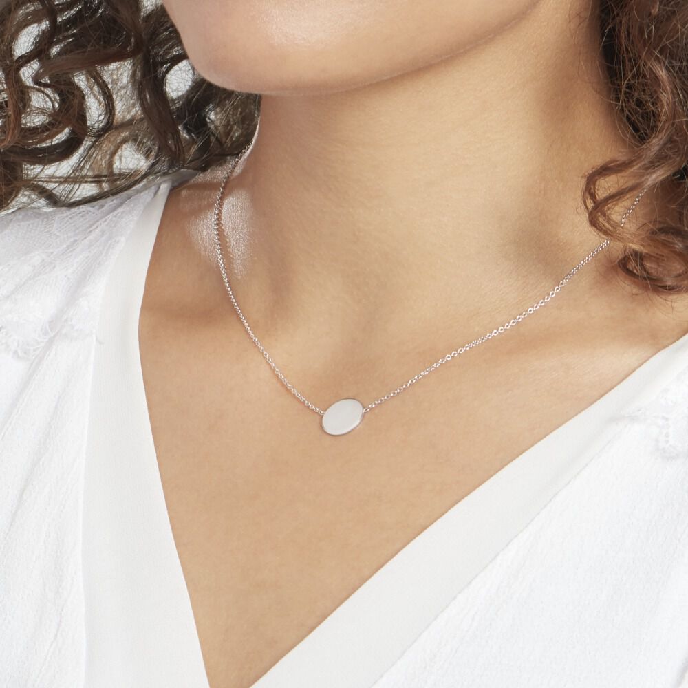 Collier Hoelenn Argent Blanc - Bijoux personnalisés Femme | Marc Orian