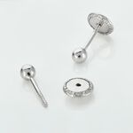 Boucles D'oreilles Puces Or Blanc Fidelia - Puces Famille | Marc Orian