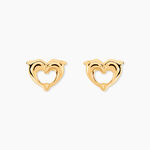 Boucles D'oreilles Puces Fulvie Double Dauphins Or Jaune - Puces Femme | Marc Orian