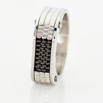 Bague Annastasia Acier Blanc - Bijoux fantaisie Homme | Marc Orian