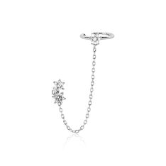 Bijou D'oreille Unitaire Argent Blanc Atara Oxydes De Zirconium - Boucles d'oreilles Ear cuffs Femme | Marc Orian