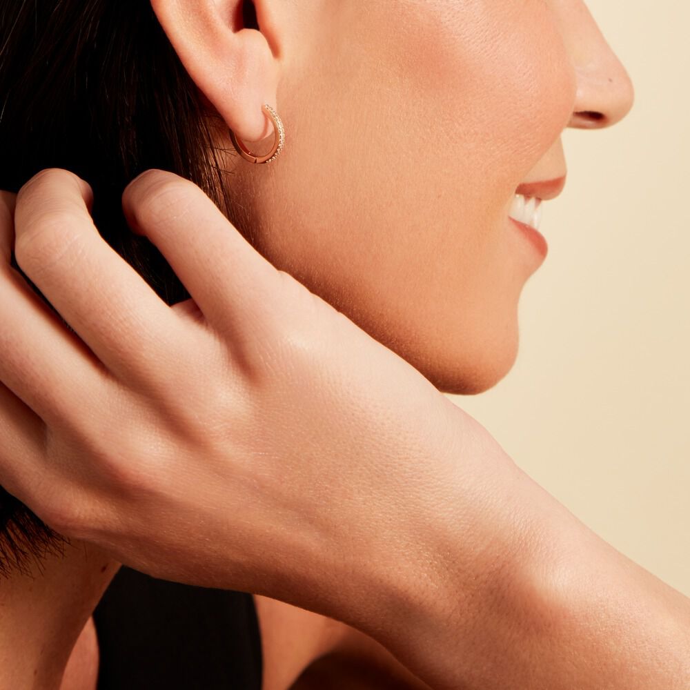 Créoles Kalinda Plaqué Or Jaune Oxyde De Zirconium - Créoles Femme | Marc Orian
