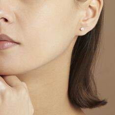 Boucles D'oreilles Puces 4 Griffes Or Jaune Diamant Synthetique - Clous d'oreilles Femme | Marc Orian