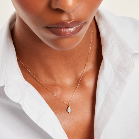 Collier Luminea Or Jaune Nacre Oxyde De Zirconium - Colliers avec pierres  | Marc Orian
