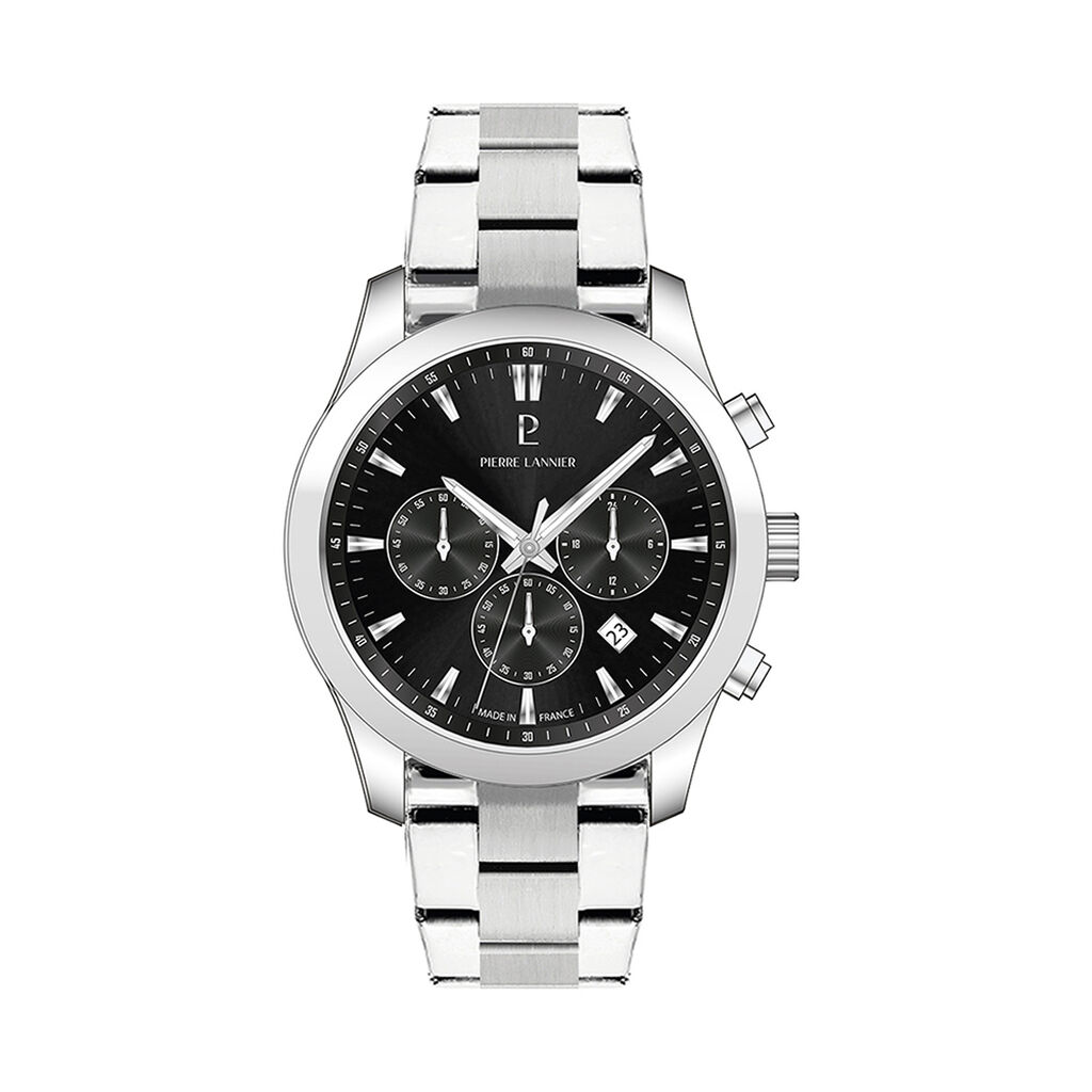 Montre Pierre Lannier Lannier Boulevard Noir - Montres &eacute;tanches Homme | Marc Orian