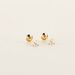 Boucles D'oreilles Puces Isaora Or Jaune Oxyde De Zirconium - Puces Famille | Marc Orian