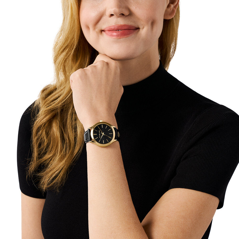 Montre Michael Kors Slim Runway Noir - Montres &eacute;tanches Femme | Marc Orian