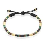 Bracelet Phebus Him Acier Dor&eacute; Pierres Synthetiques - Bracelets cordons Homme | Marc Orian