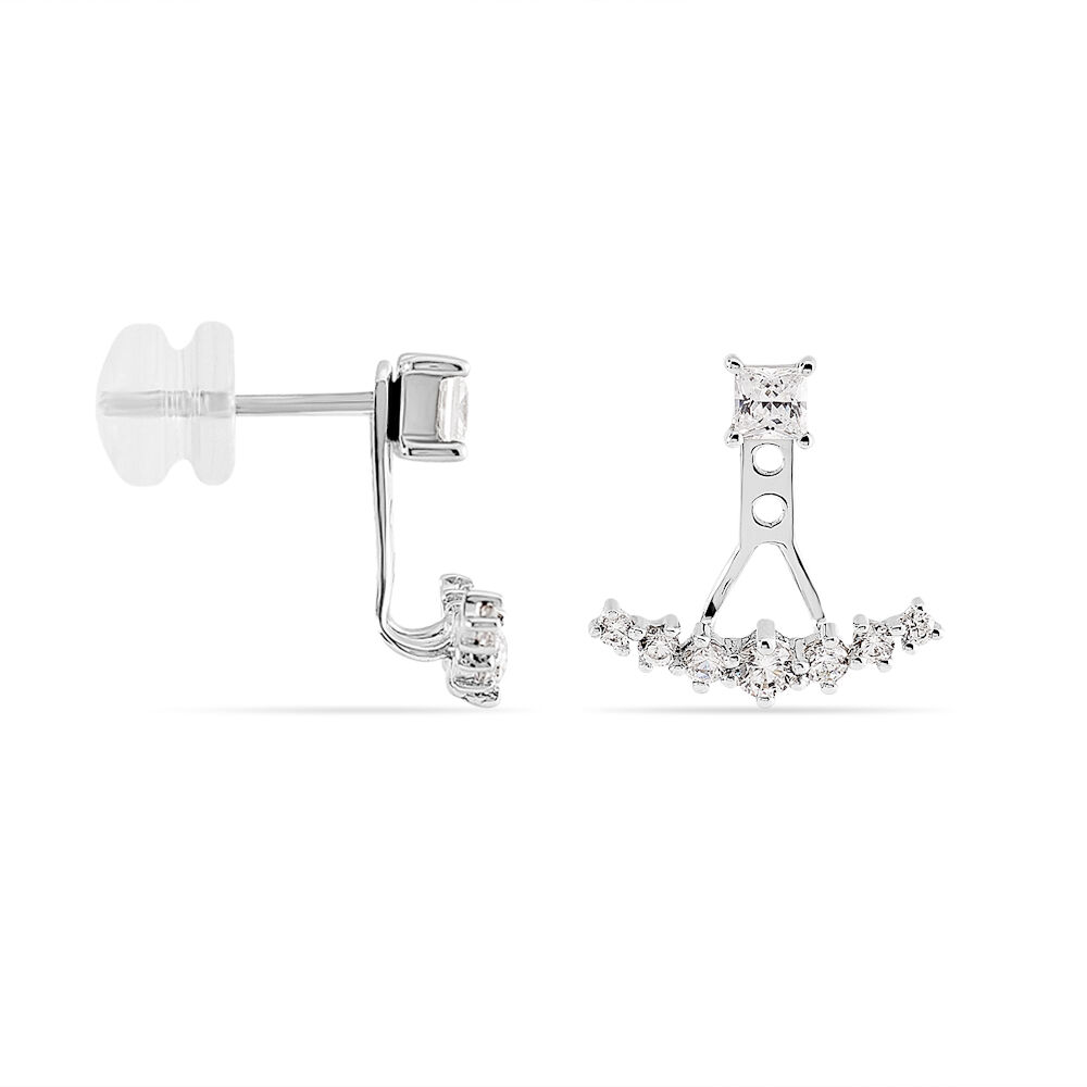 Bijoux D'oreilles Kyoto Or Blanc Oxyde De Zirconium - Piercings d'oreilles Femme | Marc Orian